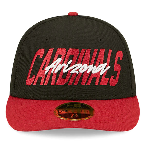 New Era Arizona Cardinals  Black/Cardinal 2022 NFL Draft Low Profile 59FIFTY Fitted Hat