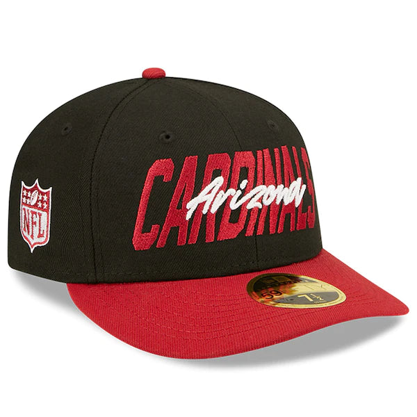 New Era Arizona Cardinals  Black/Cardinal 2022 NFL Draft Low Profile 59FIFTY Fitted Hat