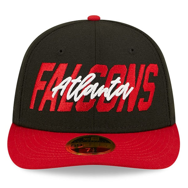 New Era Atlanta Falcons  Black/Red 2022 NFL Draft Low Profile 59FIFTY Fitted Hat