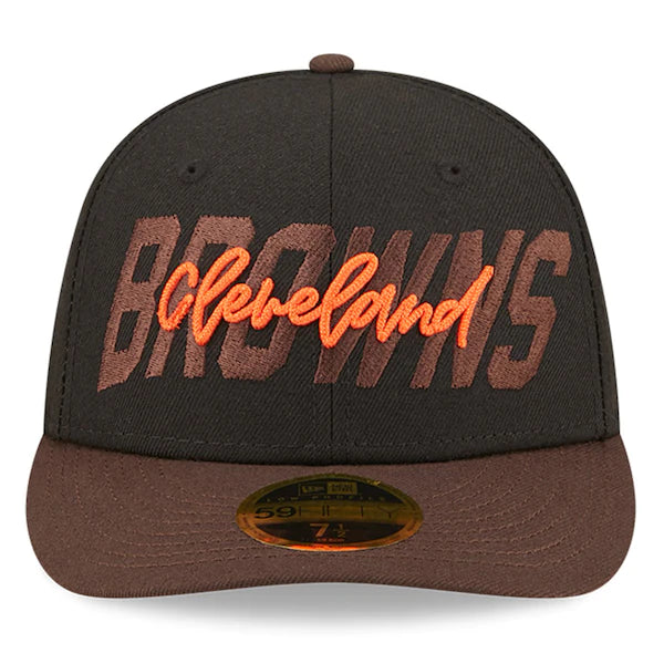 New Era Cleveland Browns  Black/Brown 2022 NFL Draft Low Profile 59FIFTY Fitted Hat