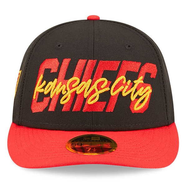 New Era Kansas City Chiefs  Black/Red 2022 NFL Draft Low Profile 59FIFTY Fitted Hat