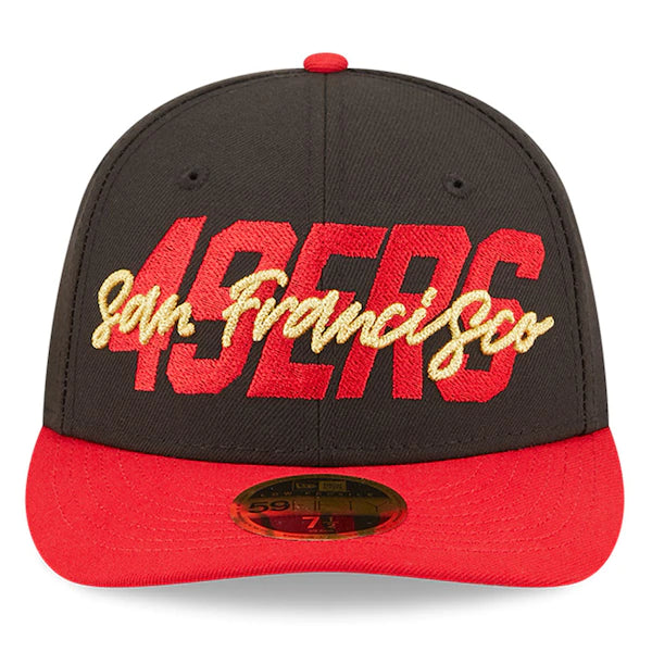 New Era San Francisco 49ers  Black/Scarlet 2022 NFL Draft Low Profile 59FIFTY Fitted Hat