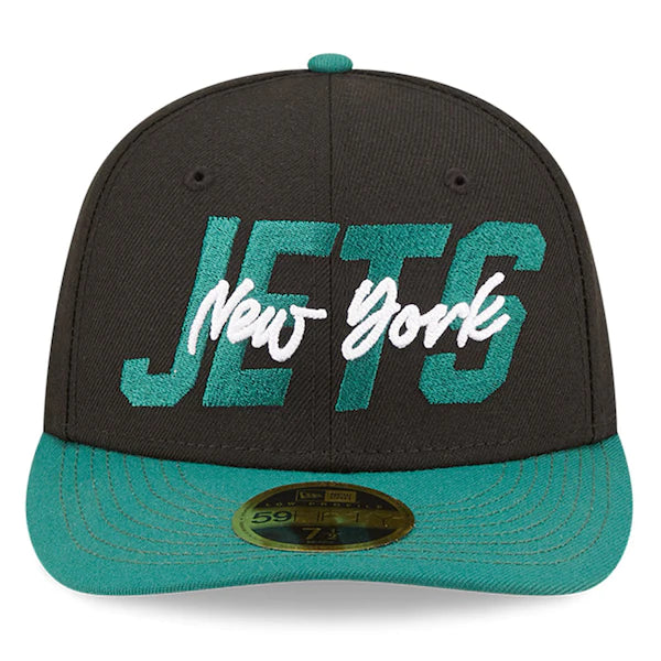 New Era New York Jets  Black/Green 2022 NFL Draft Low Profile 59FIFTY Fitted Hat