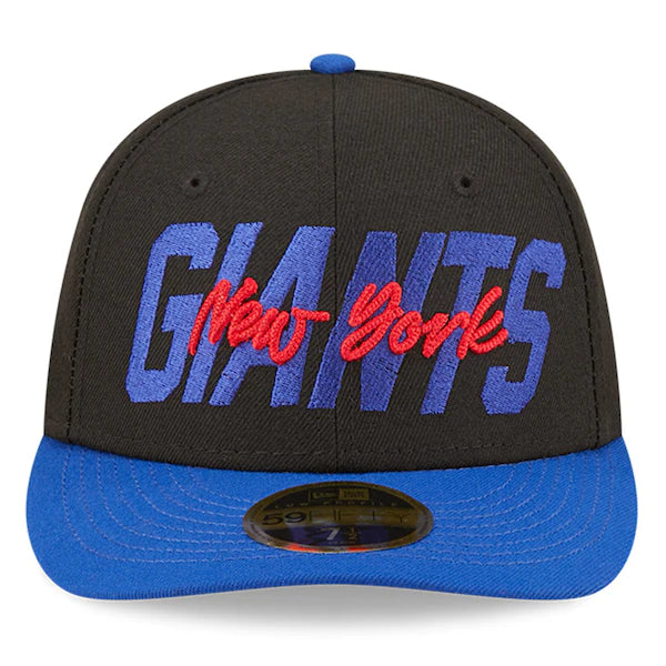 New Era New York Giants  Black/Royal 2022 NFL Draft Low Profile 59FIFTY Fitted Hat