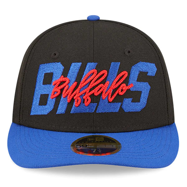 New Era Buffalo Bills  Black/Royal 2022 NFL Draft Low Profile 59FIFTY Fitted Hat