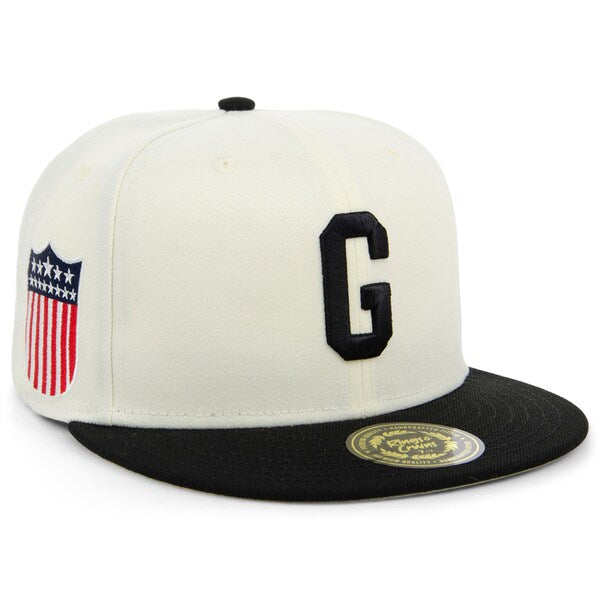 Rings & Crwns  Homestead Grays Team Fitted Hat - Cream/Black