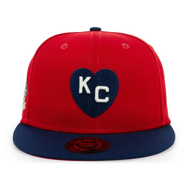 Rings & Crwns  Kansas City Monarchs Team Fitted Hat - Red/Navy