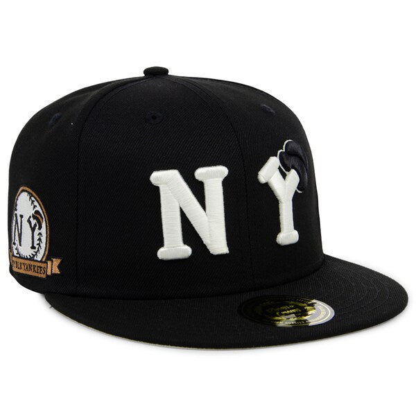Rings & Crwns  New York Black Yankees Team Fitted Hat - Black