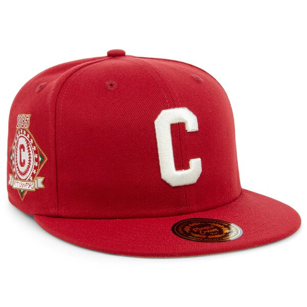 Rings & Crwns  Pittsburgh Crawfords Team Fitted Hat - Maroon