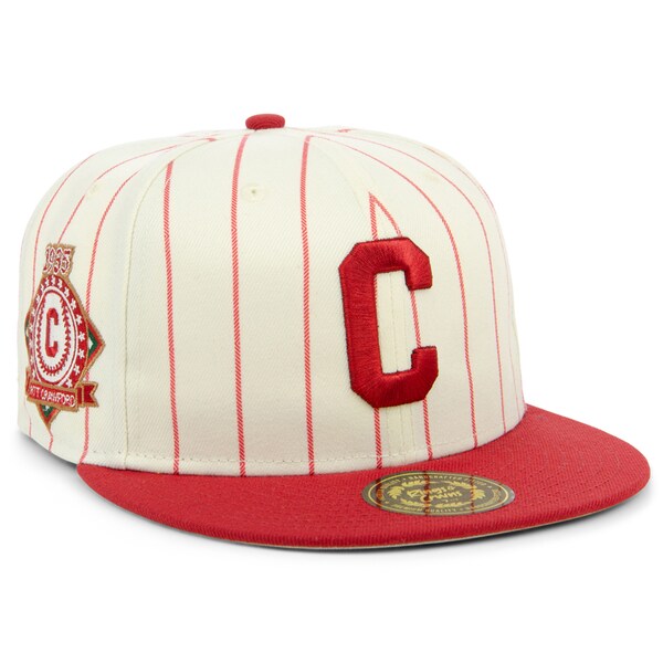 Rings & Crwns  Pittsburgh Crawfords Team Fitted Hat - Cream/Maroon