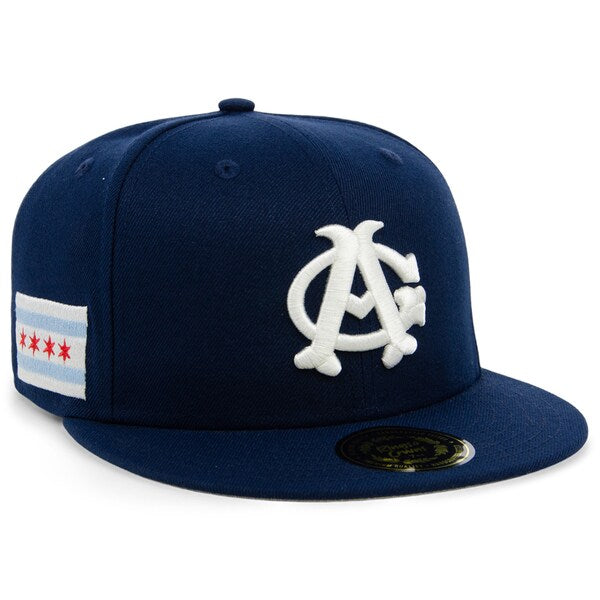 Rings & Crwns  Chicago American Giants Team Fitted Hat - Navy