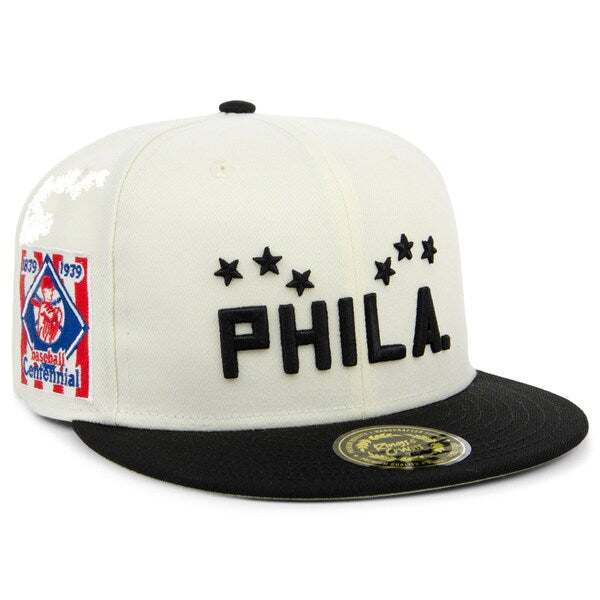 Rings & Crwns  Philadelphia Stars Team Fitted Hat - Cream/Black