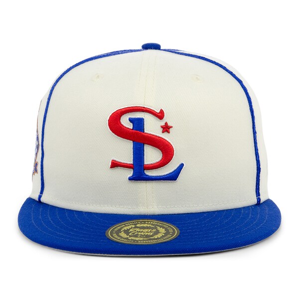Rings & Crwns  St. Louis Stars Team Fitted Hat - Cream/Royal