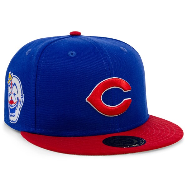 Rings & Crwns  Indianapolis Clowns Team Fitted Hat - Royal/Red