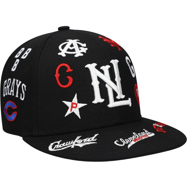Rings & Crwns  Negro League Baseball Merchandise Team Fitted Hat - Black