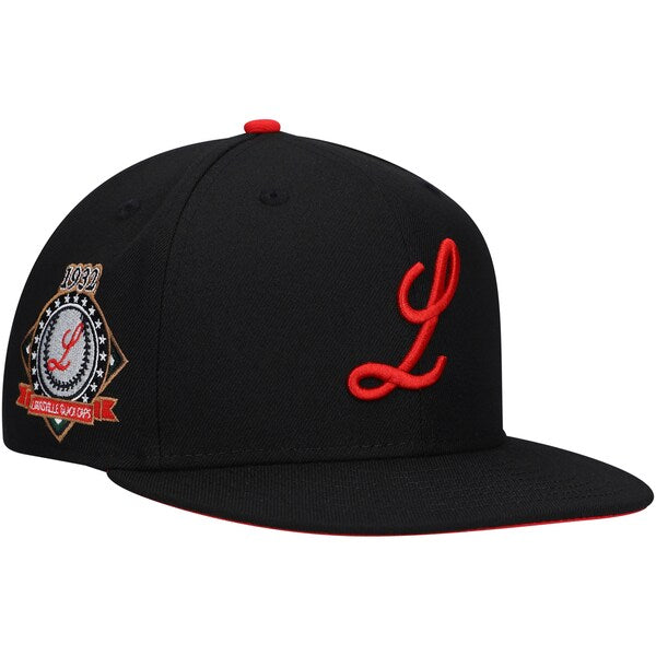 Rings & Crwns  Louisville Black Caps Team Fitted Hat - Black