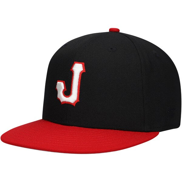 Rings & Crwns Jacksonville Red Caps Team Fitted Hat Black/Red