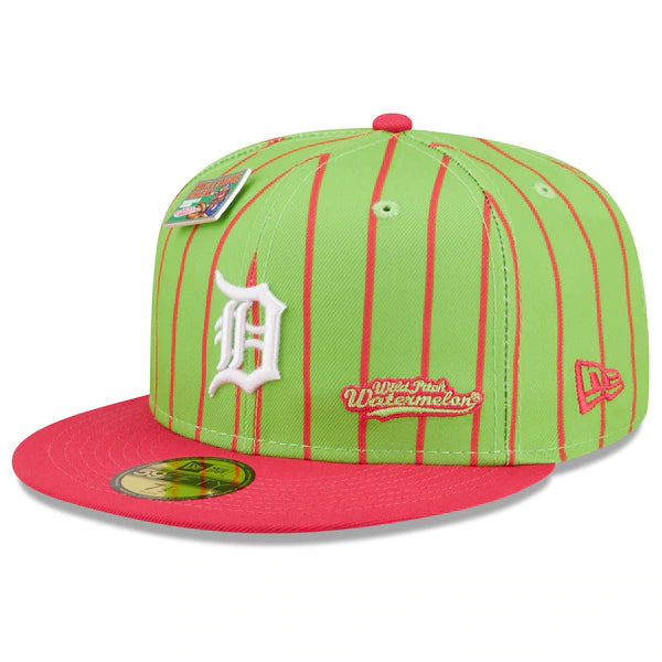 New Era MLB x Big League Chew  Detroit Tigers Wild Pitch Watermelon Flavor Pack 59FIFTY Fitted Hat - Pink/Green