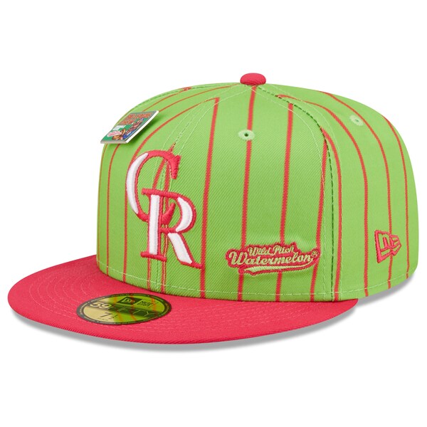 New Era MLB x Big League Chew  Colorado Rockies Wild Pitch Watermelon Flavor Pack 59FIFTY Fitted Hat - Pink/Green