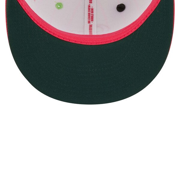 New Era MLB x Big League Chew  Colorado Rockies Wild Pitch Watermelon Flavor Pack 59FIFTY Fitted Hat - Pink/Green
