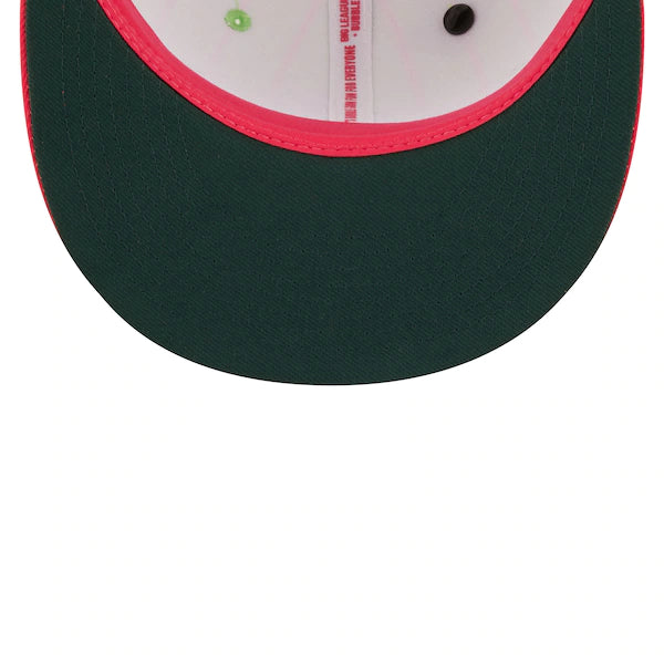 New Era MLB x Big League Chew  Atlanta Braves Wild Pitch Watermelon Flavor Pack 59FIFTY Fitted Hat - Pink/Green