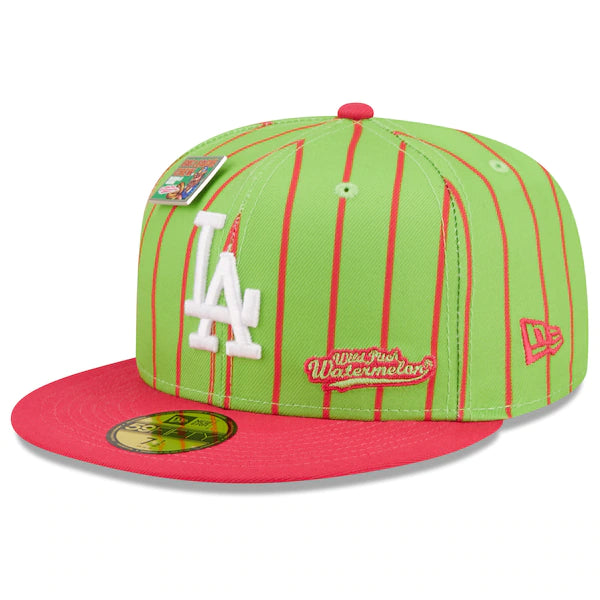 New Era MLB x Big League Chew  Los Angeles Dodgers Wild Pitch Watermelon Flavor Pack 59FIFTY Fitted Hat - Pink/Green