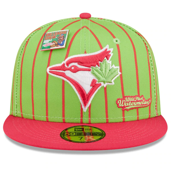 New Era MLB x Big League Chew  Toronto Blue Jays Wild Pitch Watermelon Flavor Pack 59FIFTY Fitted Hat - Pink/Green