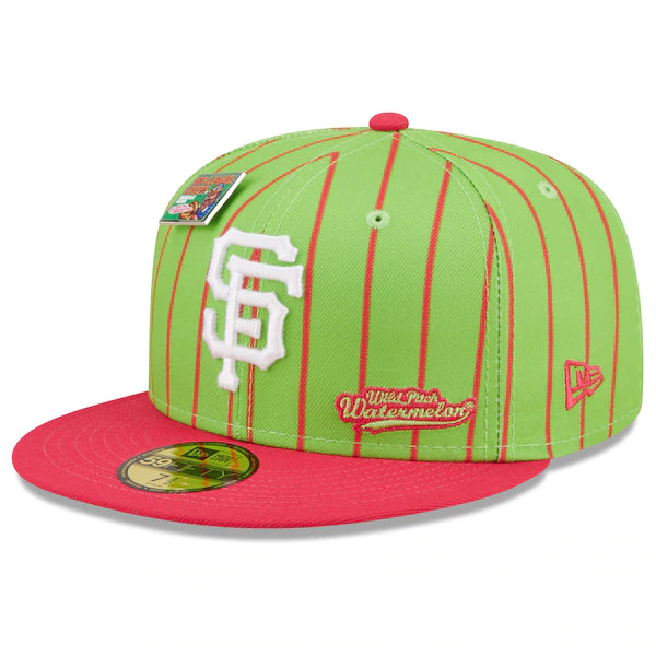 New Era MLB x Big League Chew  San Francisco Giants Wild Pitch Watermelon Flavor Pack 59FIFTY Fitted Hat - Pink/Green