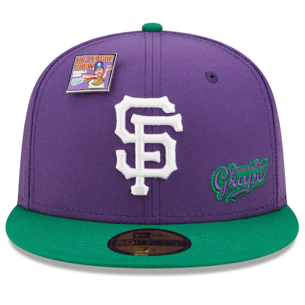 New Era MLB x Big League Chew  San Francisco Giants Ground Ball Grape Flavor Pack 59FIFTY Fitted Hat - Purple/Green