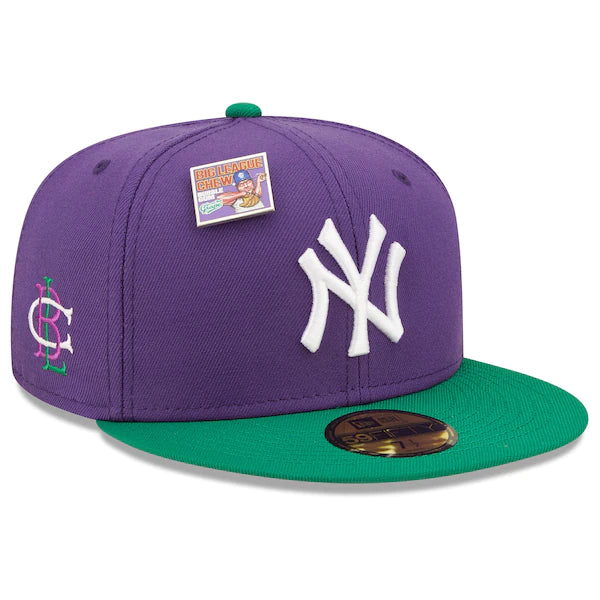 New Era MLB x Big League Chew  New York Yankees Ground Ball Grape Flavor Pack 59FIFTY Fitted Hat - Purple/Green