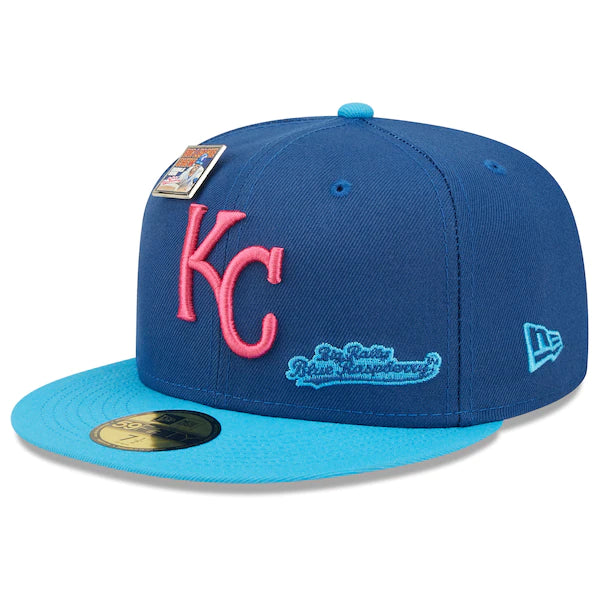 New Era MLB x Big League Chew  Kansas City Royals Big Rally Blue Raspberry Flavor Pack 59FIFTY Fitted Hat