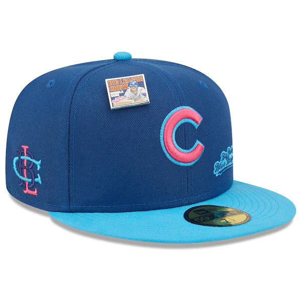 New Era MLB x Big League Chew  Chicago Cubs Big Rally Blue Raspberry Flavor Pack 59FIFTY Fitted Hat