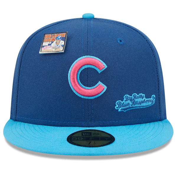 New Era MLB x Big League Chew  Chicago Cubs Big Rally Blue Raspberry Flavor Pack 59FIFTY Fitted Hat