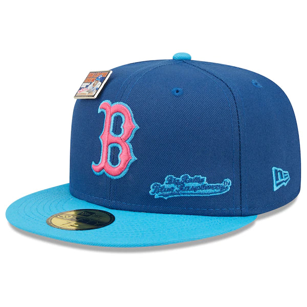 New Era MLB x Big League Chew  Boston Red Sox Big Rally Blue Raspberry Flavor Pack 59FIFTY Fitted Hat