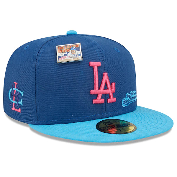 New Era MLB x Big League Chew  Los Angeles Dodgers Big Rally Blue Raspberry Flavor Pack 59FIFTY Fitted Hat