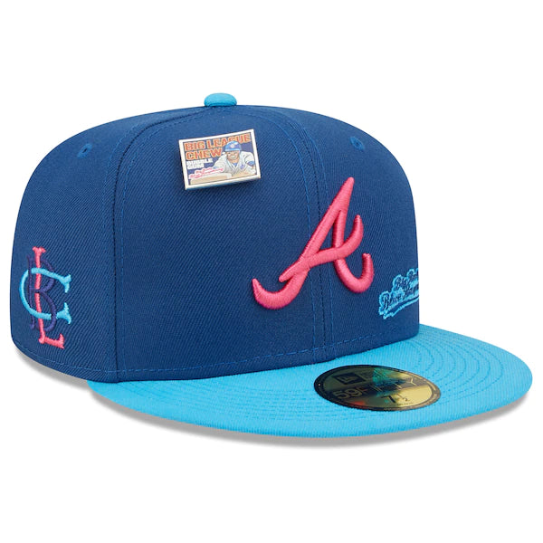 New Era MLB x Big League Chew  Atlanta Braves Big Rally Blue Raspberry Flavor Pack 59FIFTY Fitted Hat