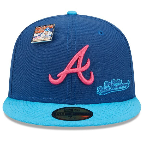 New Era MLB x Big League Chew  Atlanta Braves Big Rally Blue Raspberry Flavor Pack 59FIFTY Fitted Hat
