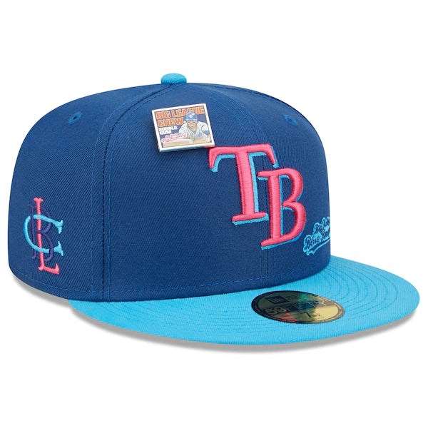 New Era MLB x Big League Chew  Tampa Bay Rays Big Rally Blue Raspberry Flavor Pack 59FIFTY Fitted Hat