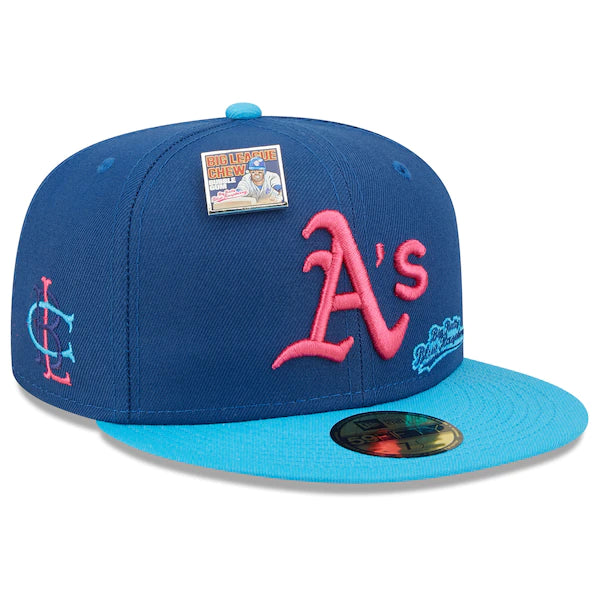 New Era MLB x Big League Chew  Oakland Athletics Big Rally Blue Raspberry Flavor Pack 59FIFTY Fitted Hat