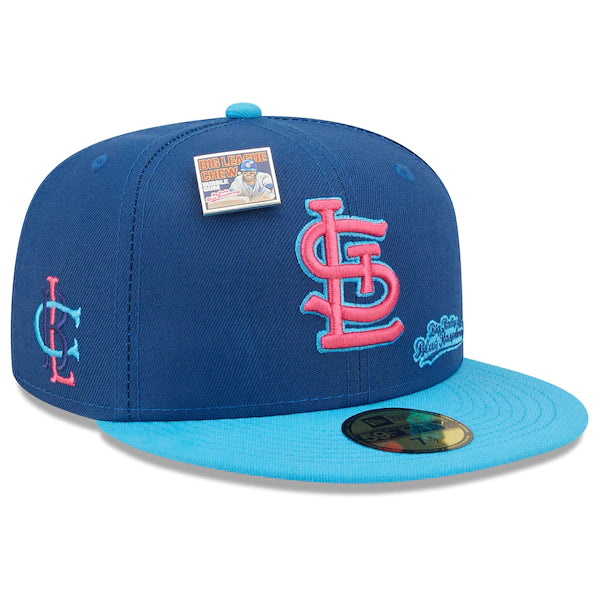 New Era MLB x Big League Chew  St. Louis Cardinals Big Rally Blue Raspberry Flavor Pack 59FIFTY Fitted Hat