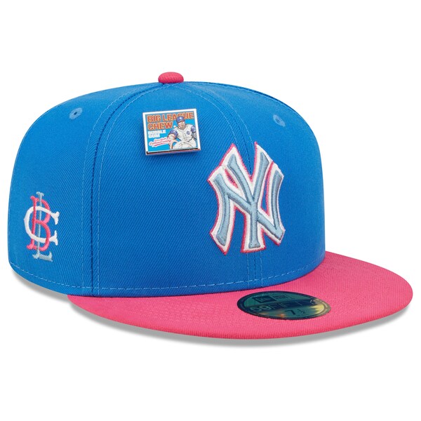 New Era MLB x Big League Chew  New York Yankees Curveball Cotton Candy Flavor Pack 59FIFTY Fitted Hat - Blue/Pink