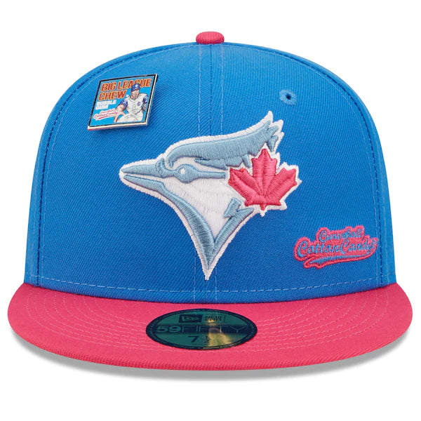 New Era MLB x Big League Chew  Toronto Blue Jays Curveball Cotton Candy Flavor Pack 59FIFTY Fitted Hat - Blue/Pink