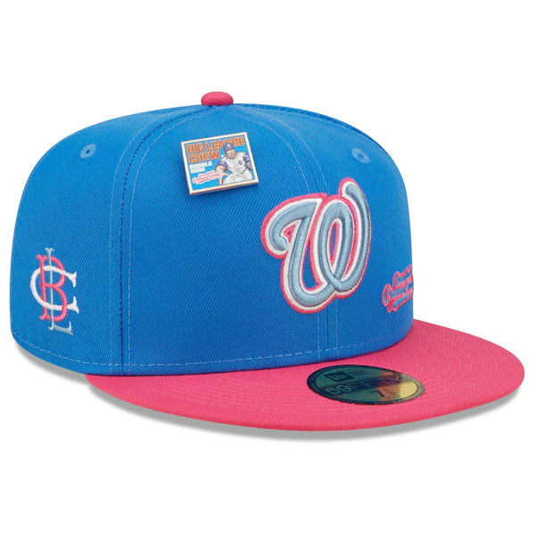 New Era MLB x Big League Chew  Washington Nationals Curveball Cotton Candy Flavor Pack 59FIFTY Fitted Hat - Blue/Pink