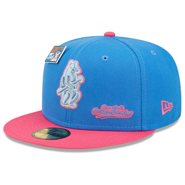 New Era MLB x Big League Chew  Chicago Cubs Curveball Cotton Candy Flavor Pack 59FIFTY Fitted Hat - Blue/Pink