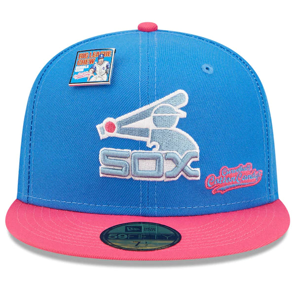 New Era MLB x Big League Chew  Chicago White Sox Curveball Cotton Candy Flavor Pack 59FIFTY Fitted Hat - Blue/Pink