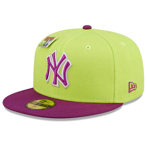 New Era MLB x Big League Chew  New York Yankees Swingin' Sour Apple Flavor Pack 59FIFTY Fitted Hat - Green/Purple