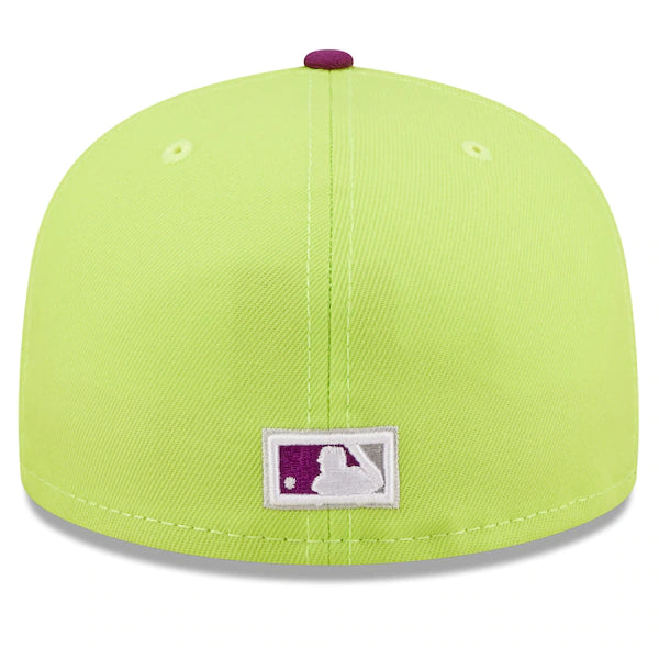 New Era MLB x Big League Chew  Los Angeles Angels Swingin' Sour Apple Flavor Pack 59FIFTY Fitted Hat - Green/Purple