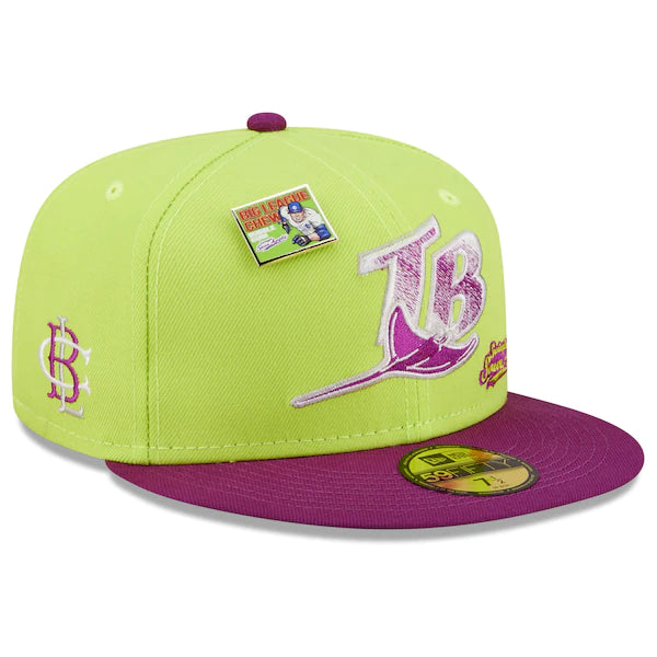 New Era MLB x Big League Chew  Tampa Bay Rays Swingin' Sour Apple Flavor Pack 59FIFTY Fitted Hat - Green/Purple