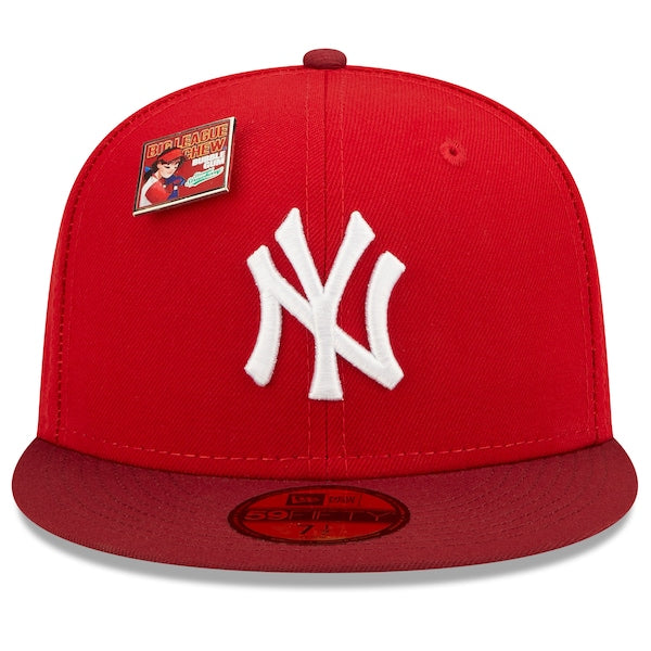 New Era MLB x Big League Chew  New York Yankees Slammin' Strawberry Flavor Pack 59FIFTY Fitted Hat - Scarlet/Cardinal