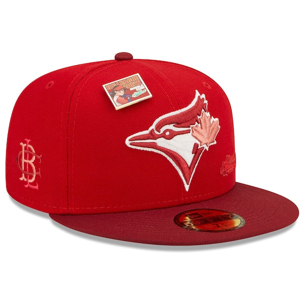 New Era MLB x Big League Chew  Toronto Blue Jays Slammin' Strawberry Flavor Pack 59FIFTY Fitted Hat - Scarlet/Cardinal